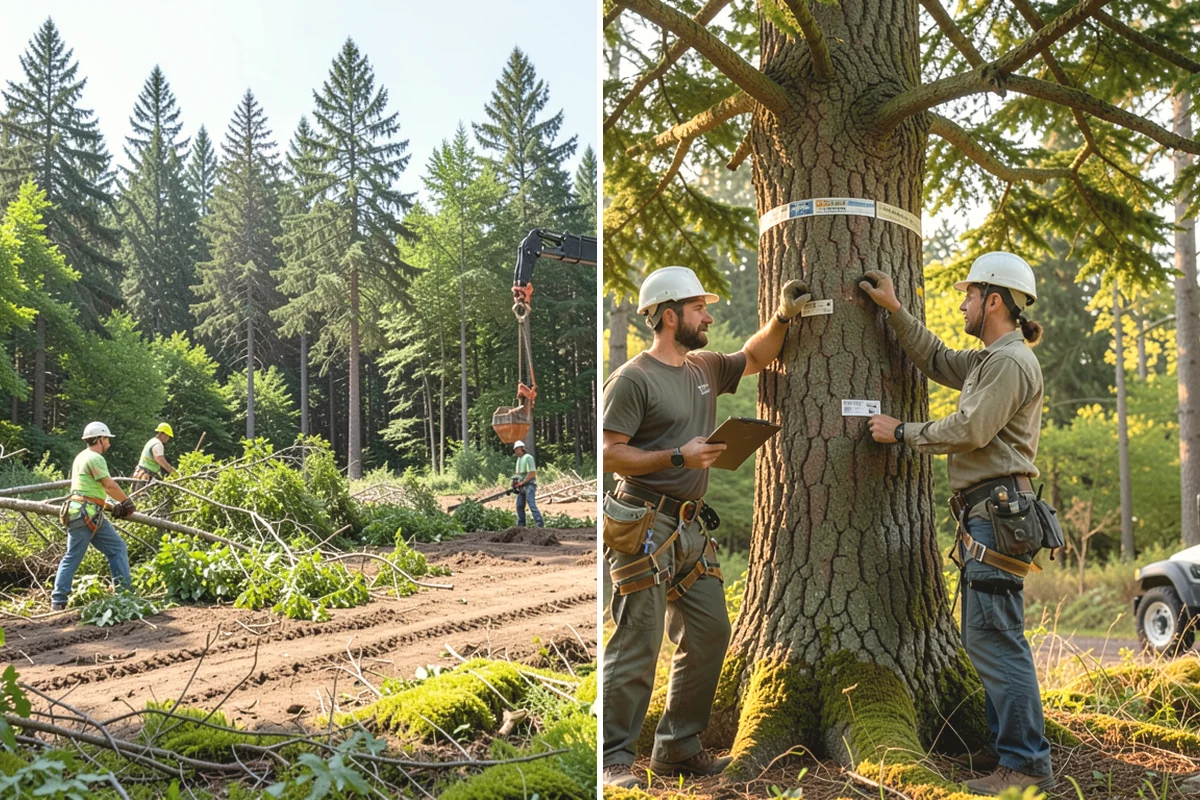 Invasive vegetation removal in University Place, Pierce County, WA - Assess the site and mark features to protect