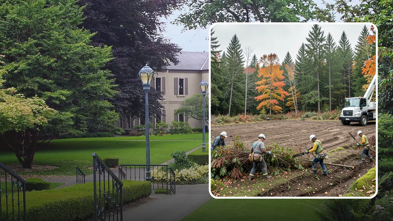 Invasive vegetation removal in Woodinville, King County, WA - The removal of invasive plant species.