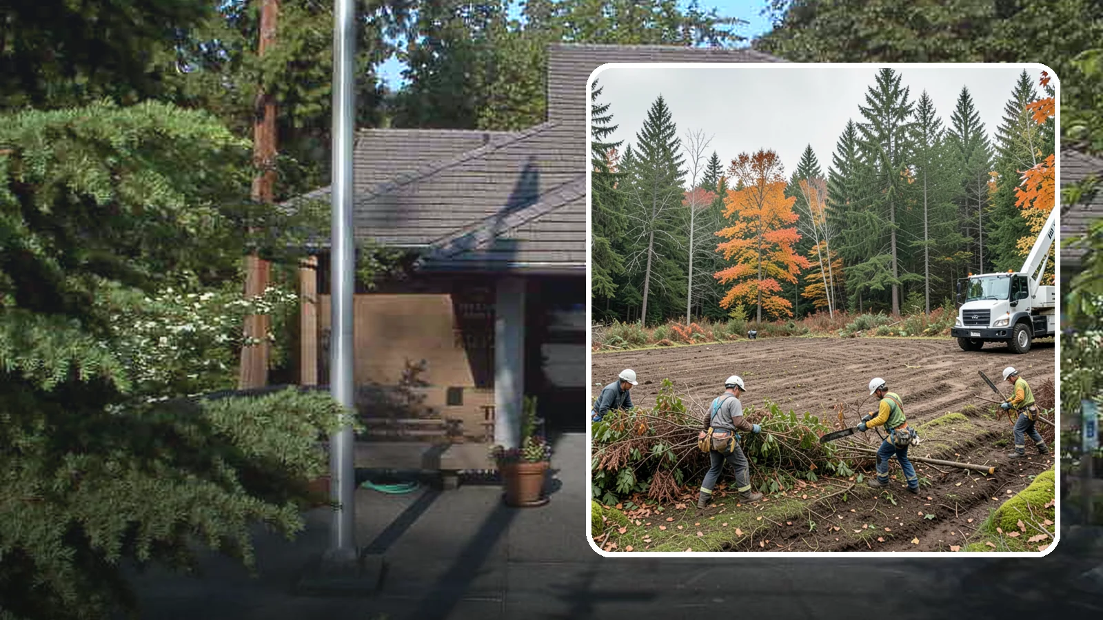 Invasive vegetation removal in Yarrow Point, King County, WA - The removal of invasive plant species.