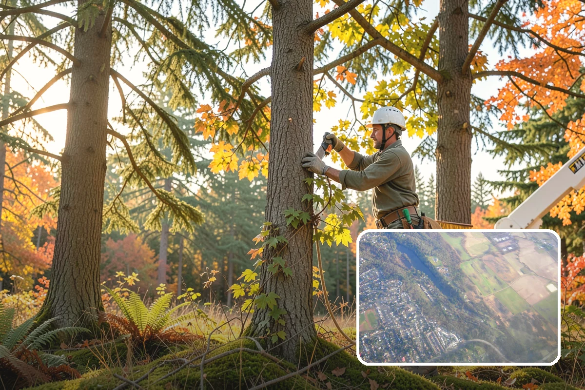 Ivy removal from trees in Algona, King County, WA - Supports long-term tree health and stability