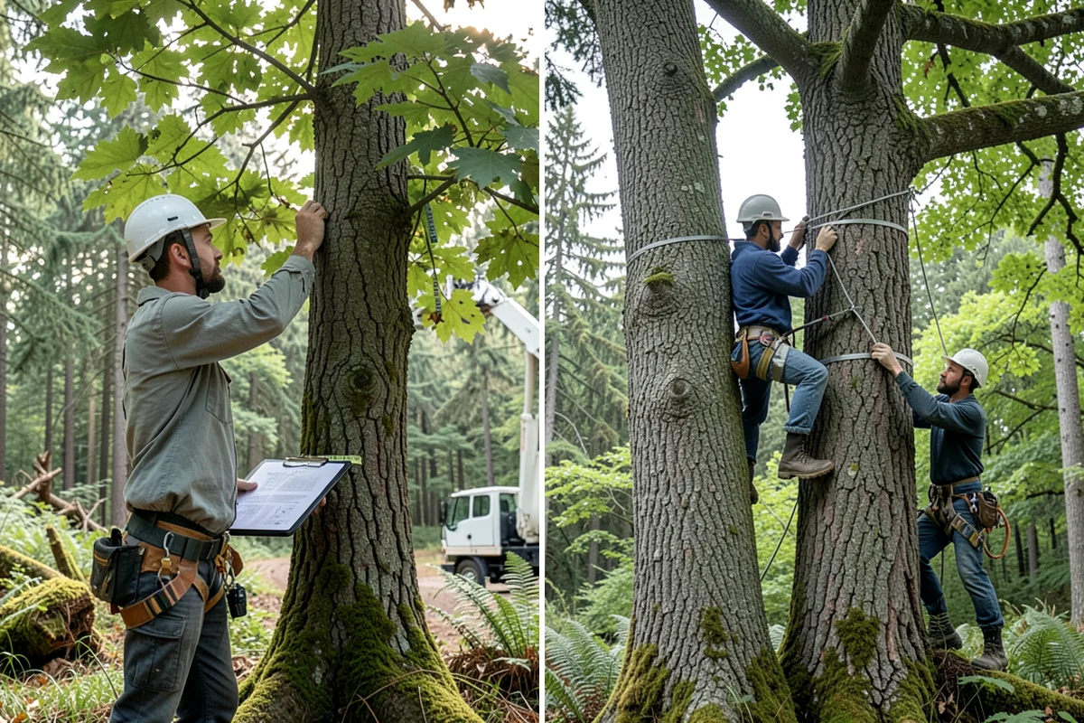 Ivy removal from trees in Arlington, Snohomish County, WA - Inspect the tree and its site
