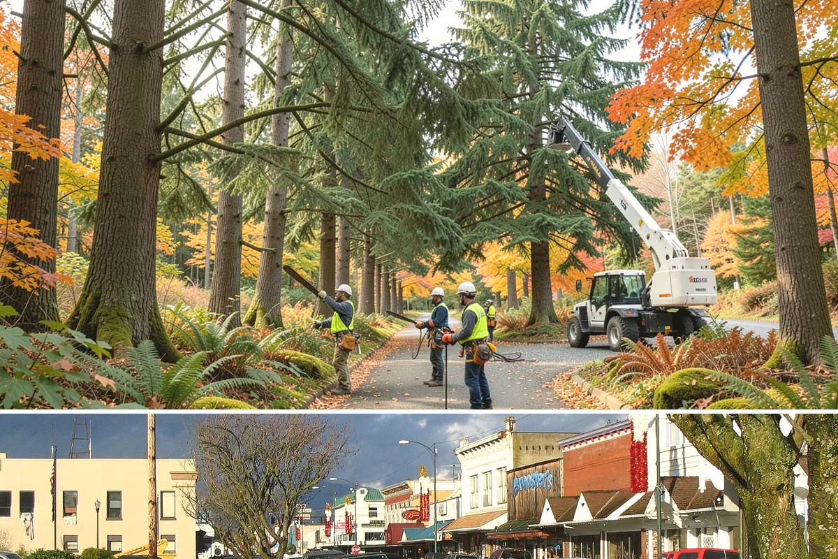 Ivy removal from trees in Arlington, Snohomish County, WA - This work can be performed year-round in the Puget Sound climate but may require extra caution during wet seasons to prevent soil...