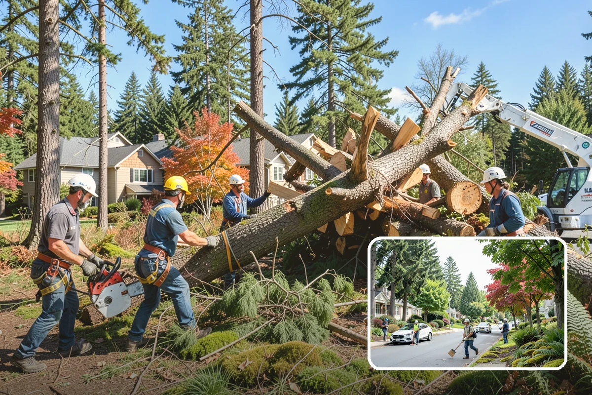 Ivy removal from trees in Beaux Arts Village, King County, WA - Supports long-term tree health and stability
