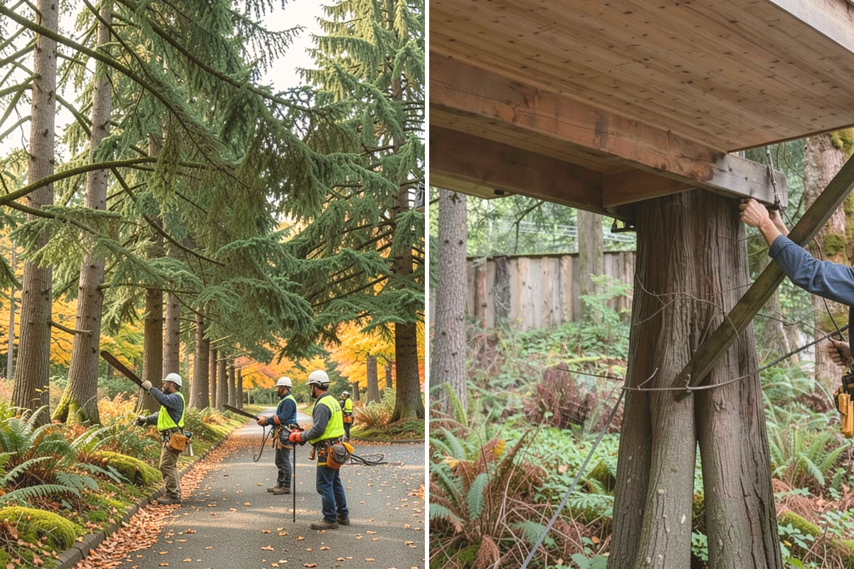 Ivy removal from trees in Bellevue, King County, WA - Inspect the tree and its site
