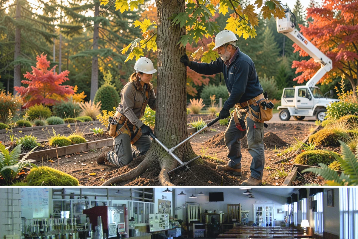 Ivy removal from trees in Black Diamond, King County, WA - This work can be performed year-round in the Puget Sound climate but may require extra caution during wet seasons to prevent soil...