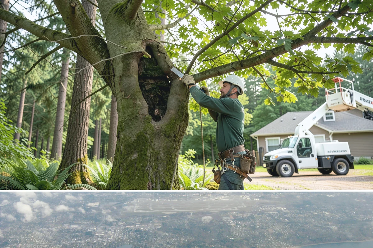 Ivy removal from trees in Burien, King County, WA - This work can be performed year-round in the Puget Sound climate but may require extra caution during wet seasons to prevent soil...