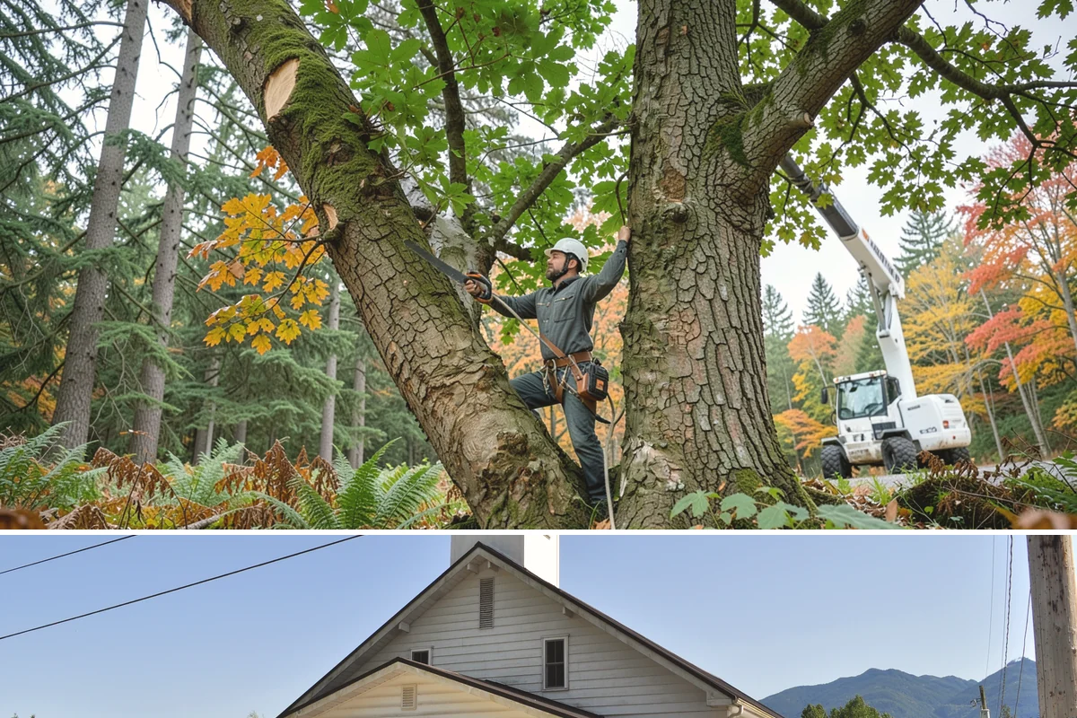 Ivy removal from trees in Concrete, Skagit County, WA - This work can be performed year-round in the Puget Sound climate but may require extra caution during wet seasons to prevent soil...