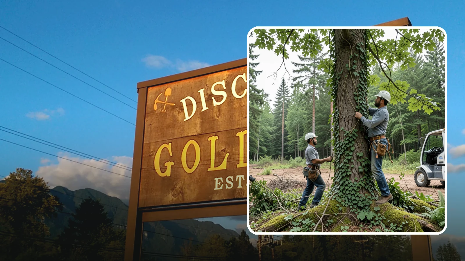Ivy removal from trees in Gold Bar, Snohomish County, WA - The removal of ivy and climbing vines from trees.