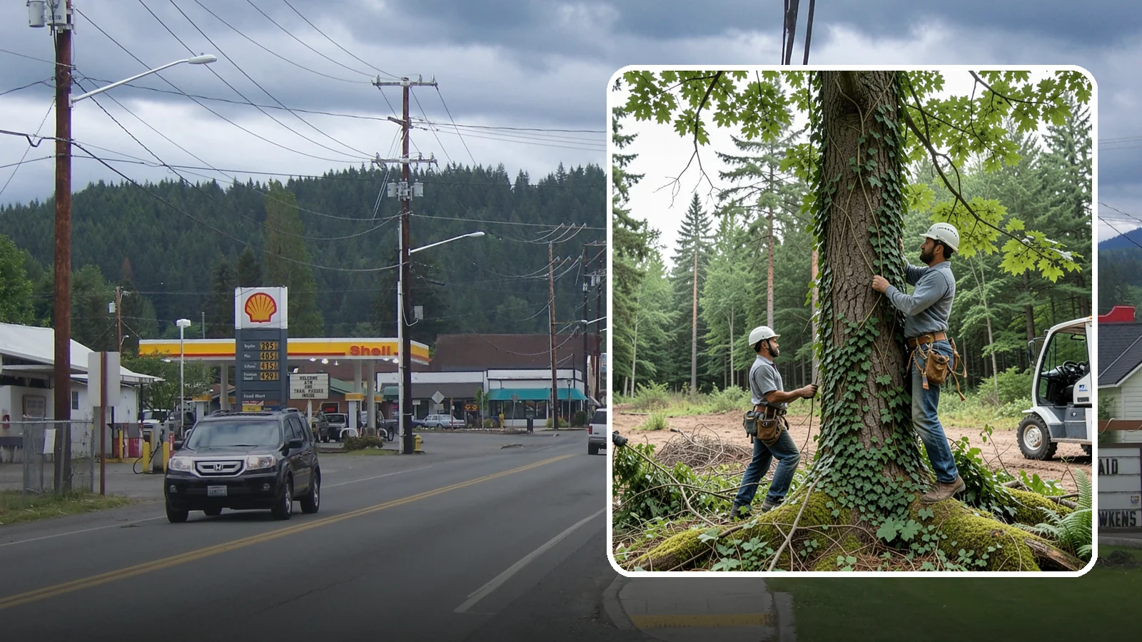 Ivy removal from trees in Granite Falls, Snohomish County, WA - The removal of ivy and climbing vines from trees.