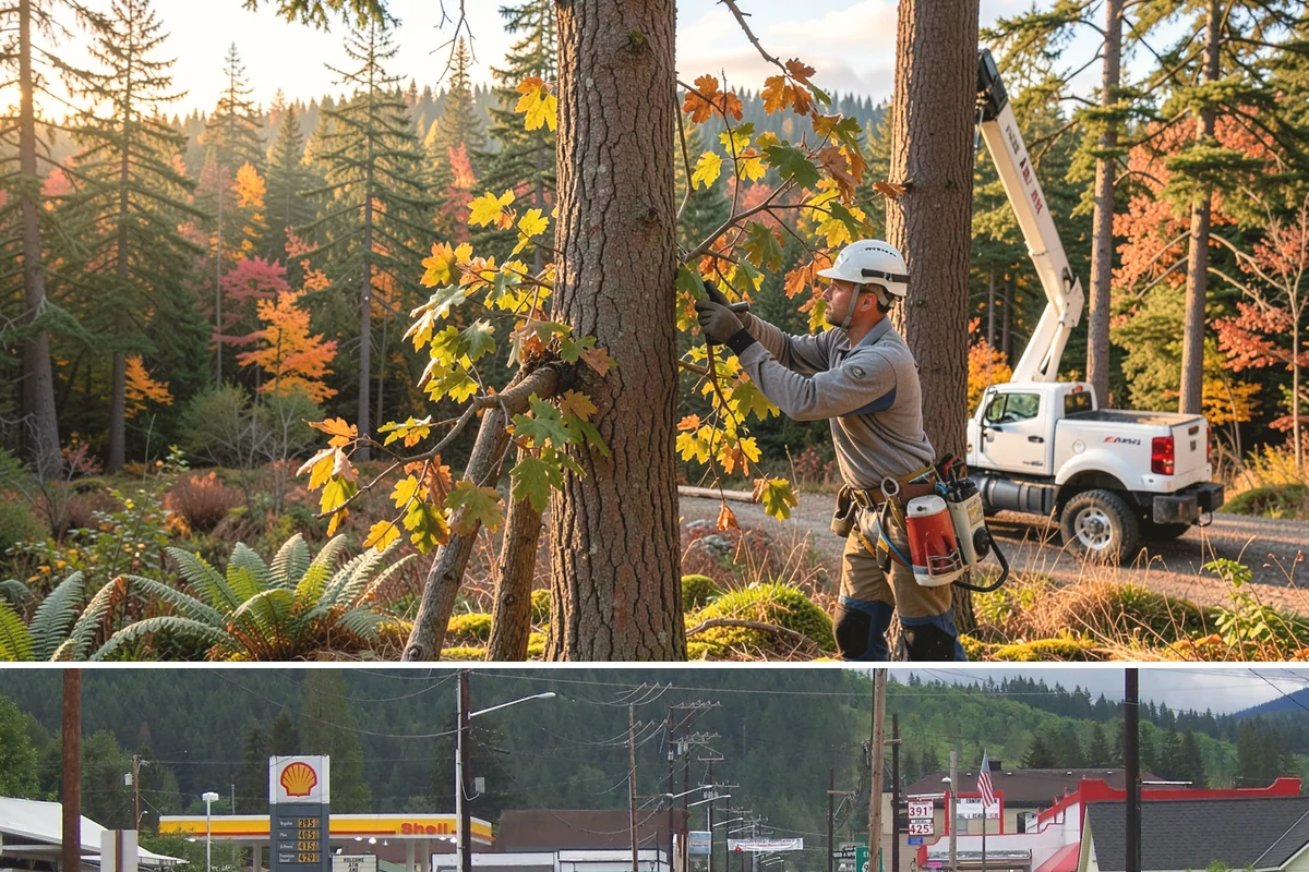 Ivy removal from trees in Granite Falls, Snohomish County, WA - This work can be performed year-round in the Puget Sound climate but may require extra caution during wet seasons to prevent soil...