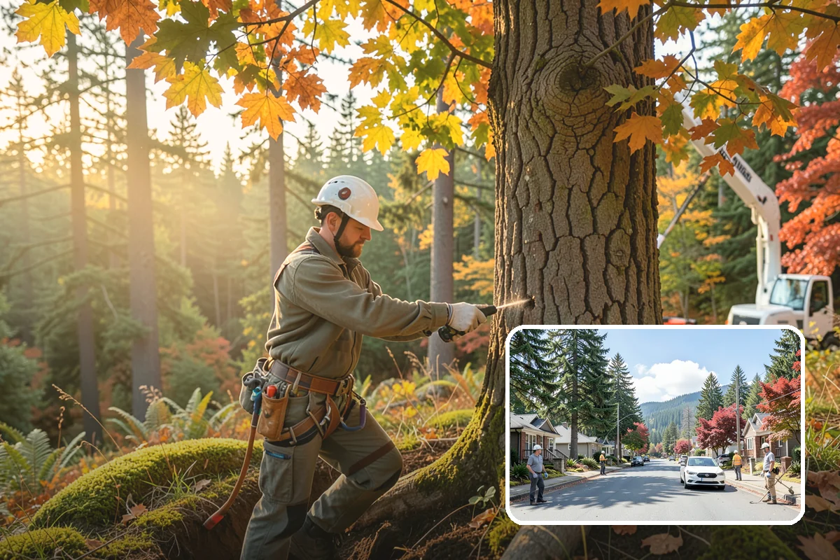 Ivy removal from trees in Hunts Point, King County, WA - Supports long-term tree health and stability