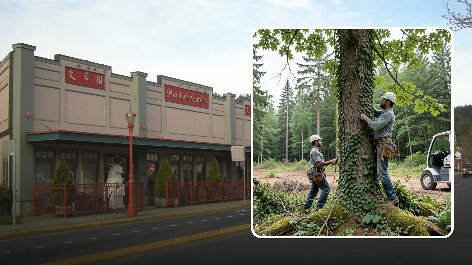 Ivy removal from trees in Issaquah, King County, WA - The removal of ivy and climbing vines from trees.