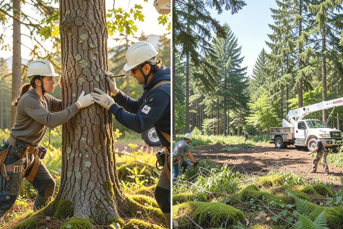 Ivy removal from trees in Issaquah, King County, WA - Inspect the tree and its site
