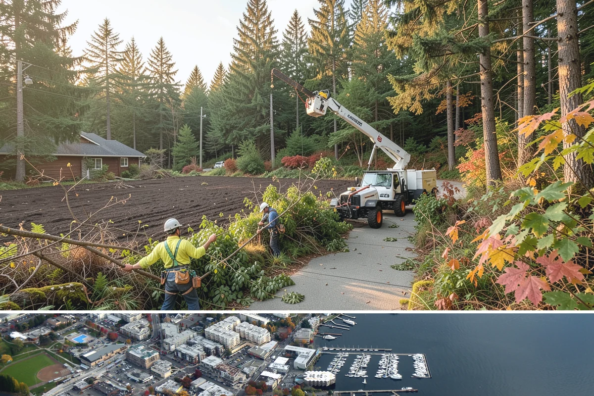 Ivy removal from trees in Kirkland, King County, WA - This work can be performed year-round in the Puget Sound climate but may require extra caution during wet seasons to prevent soil...