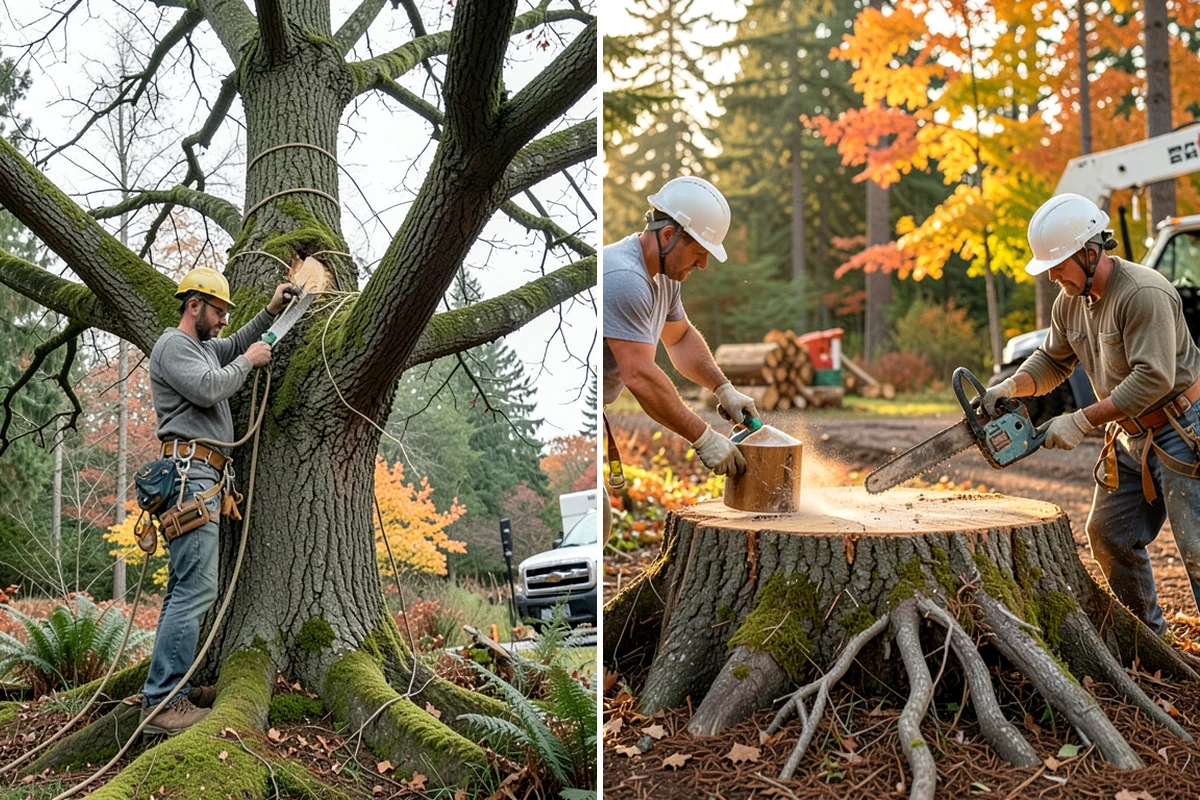 Ivy removal from trees in Maple Valley, King County, WA - Inspect the tree and its site