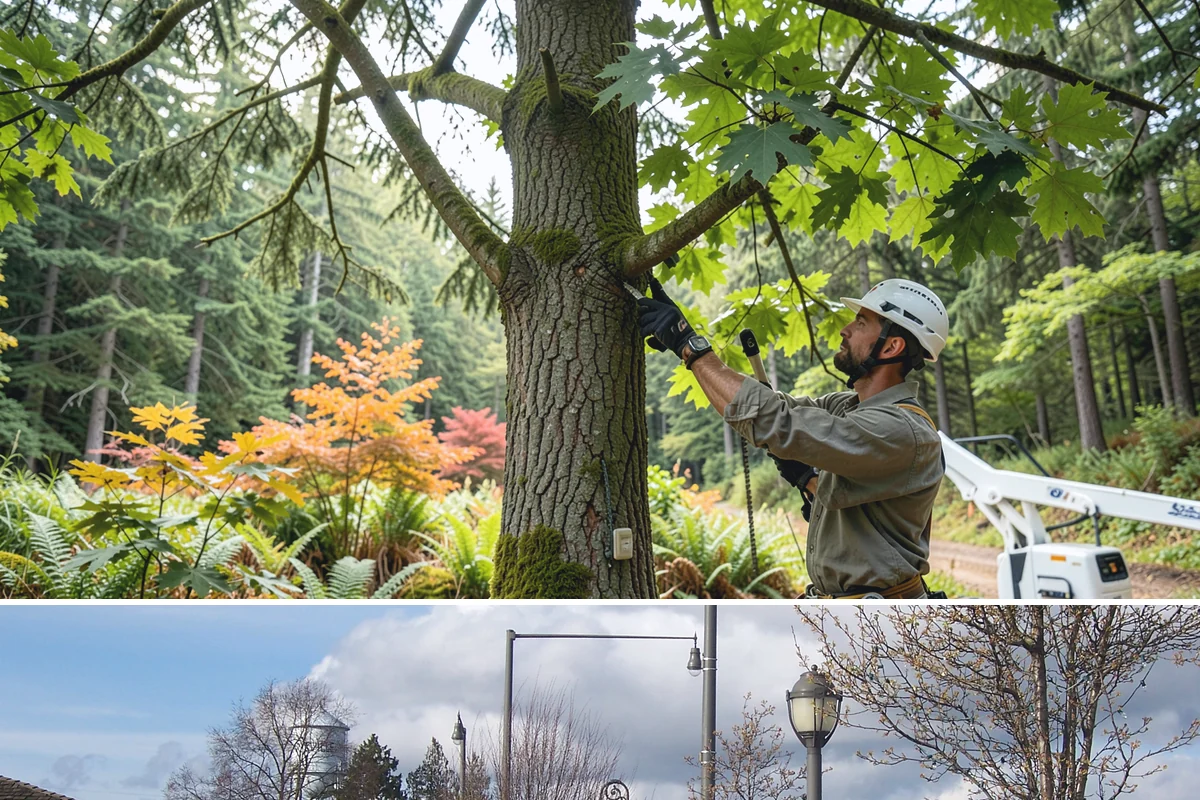 Ivy removal from trees in Marysville, Snohomish County, WA - This work can be performed year-round in the Puget Sound climate but may require extra caution during wet seasons to prevent soil...