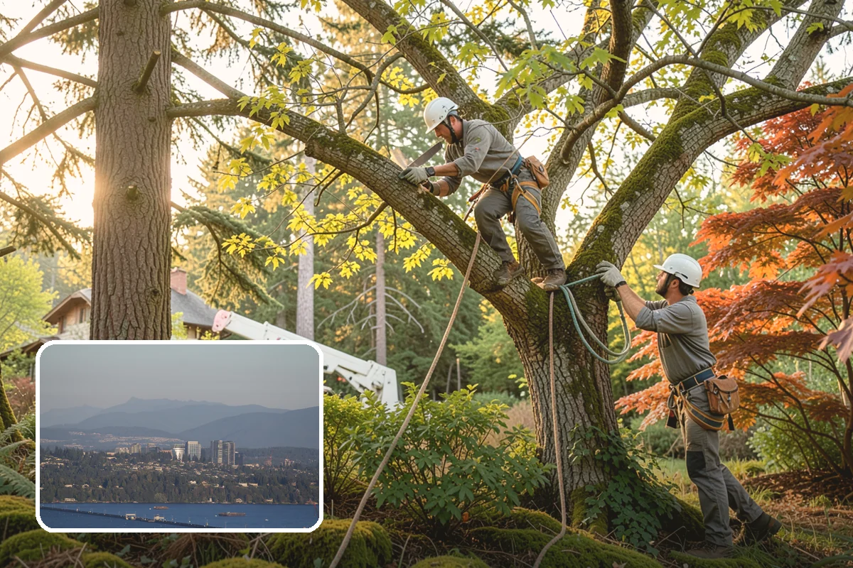 Ivy removal from trees in Medina, King County, WA - Supports long-term tree health and stability