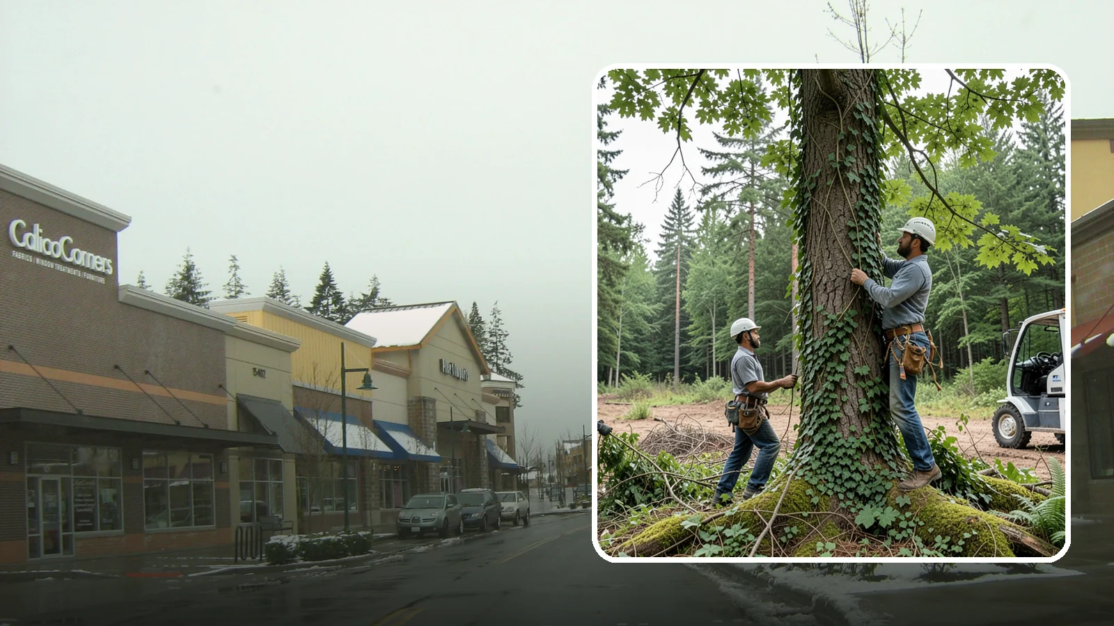 Ivy removal from trees in Mill Creek, Snohomish County, WA - The removal of ivy and climbing vines from trees.