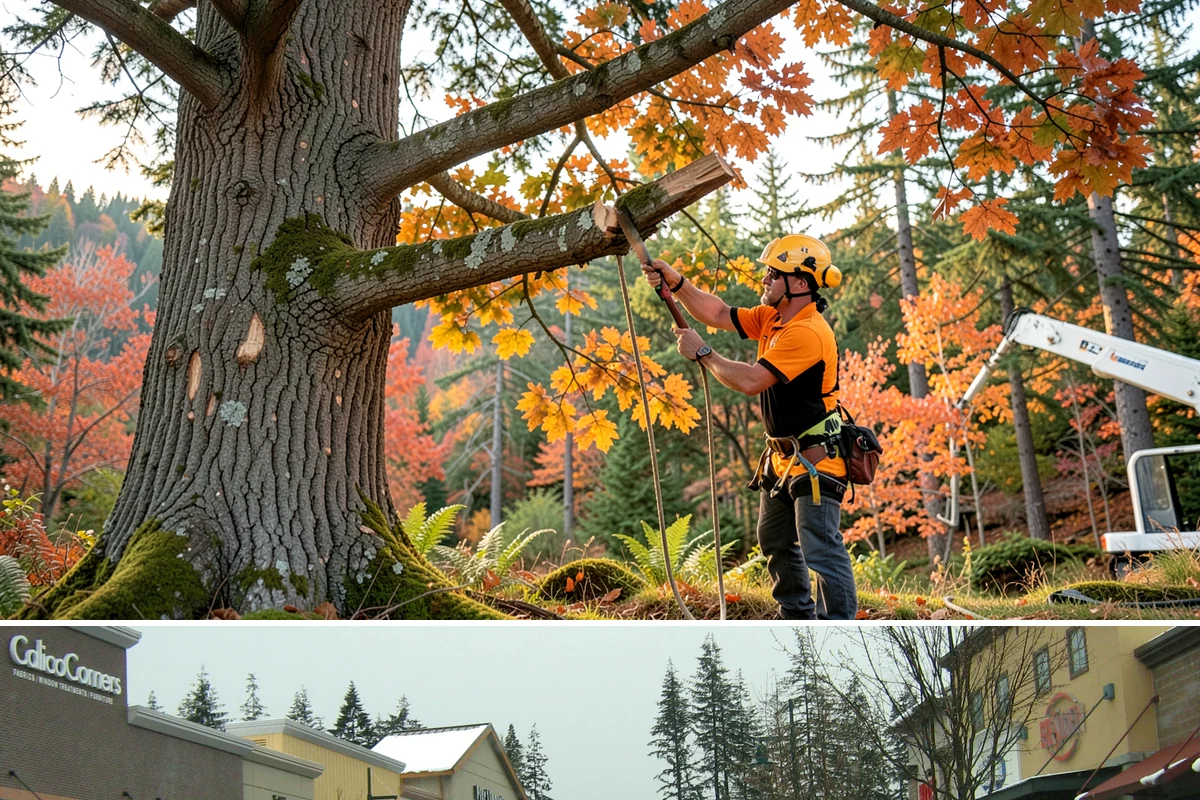 Ivy removal from trees in Mill Creek, Snohomish County, WA - This work can be performed year-round in the Puget Sound climate but may require extra caution during wet seasons to prevent soil...