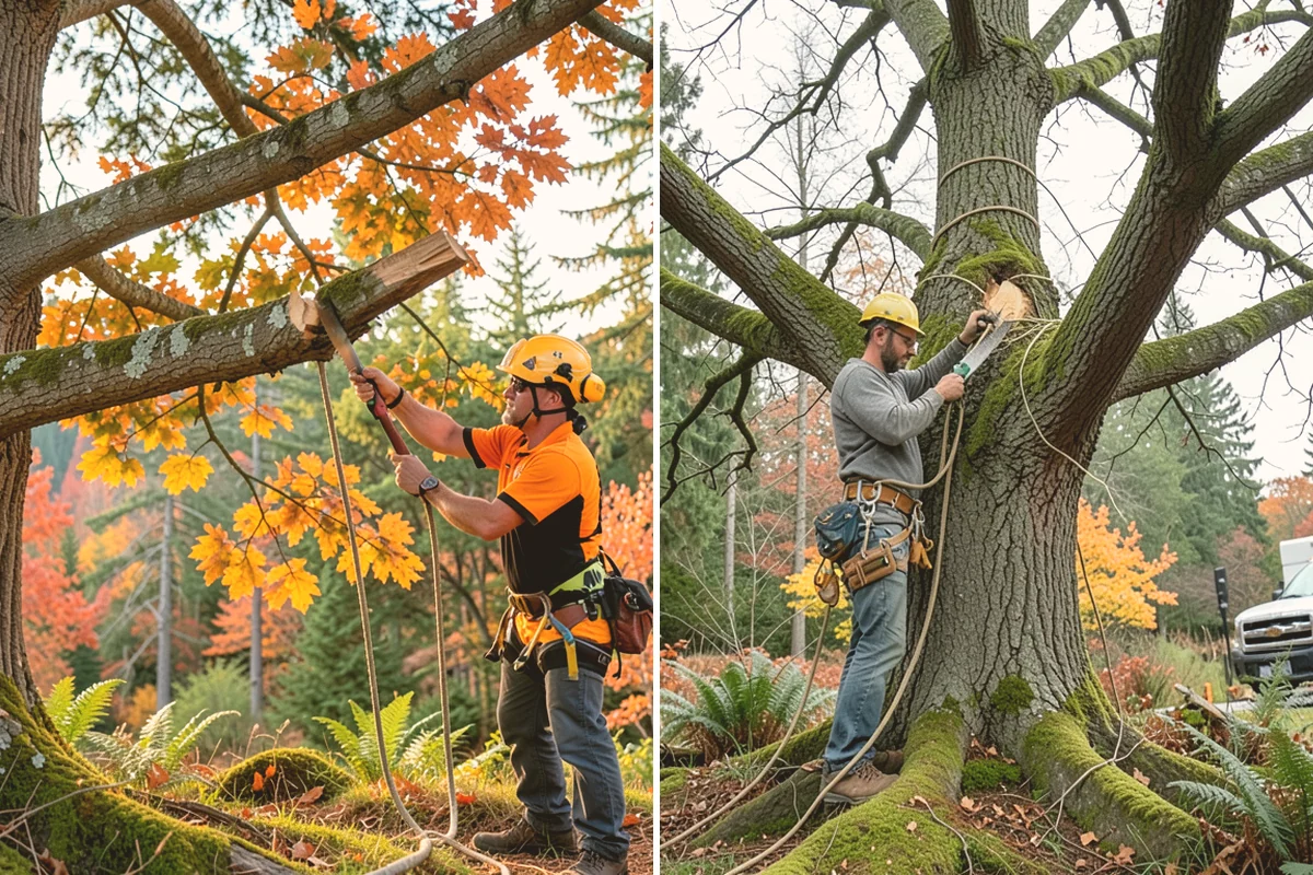 Ivy removal from trees in Milton, King County, WA - Inspect the tree and its site