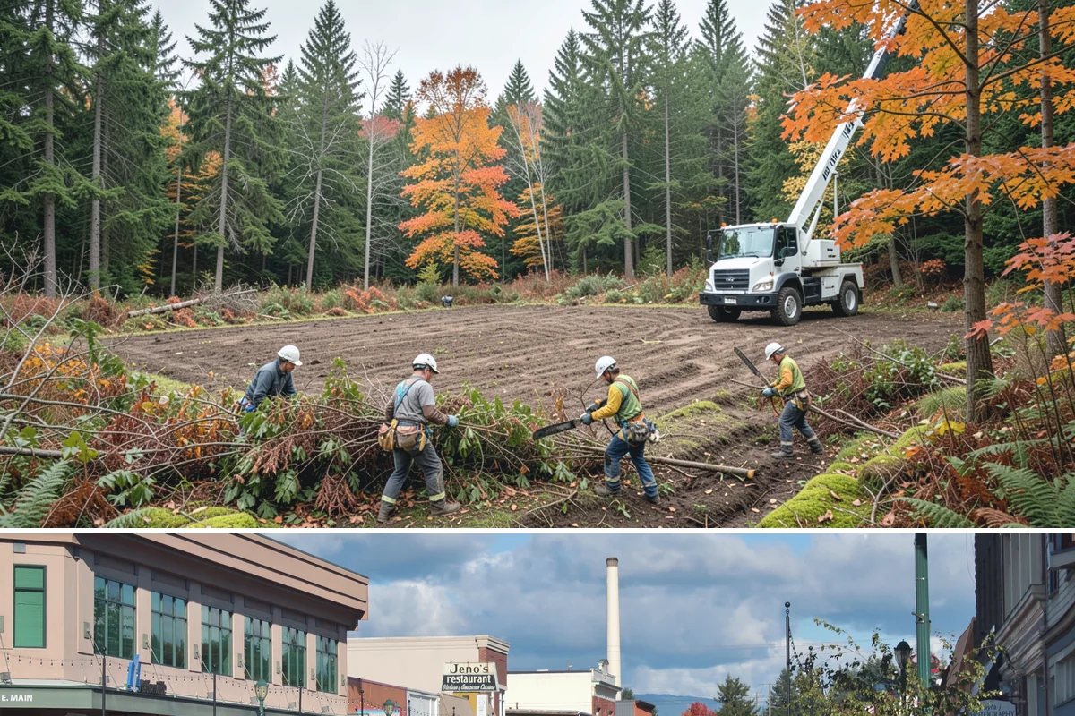 Ivy removal from trees in Monroe, Snohomish County, WA - This work can be performed year-round in the Puget Sound climate but may require extra caution during wet seasons to prevent soil...