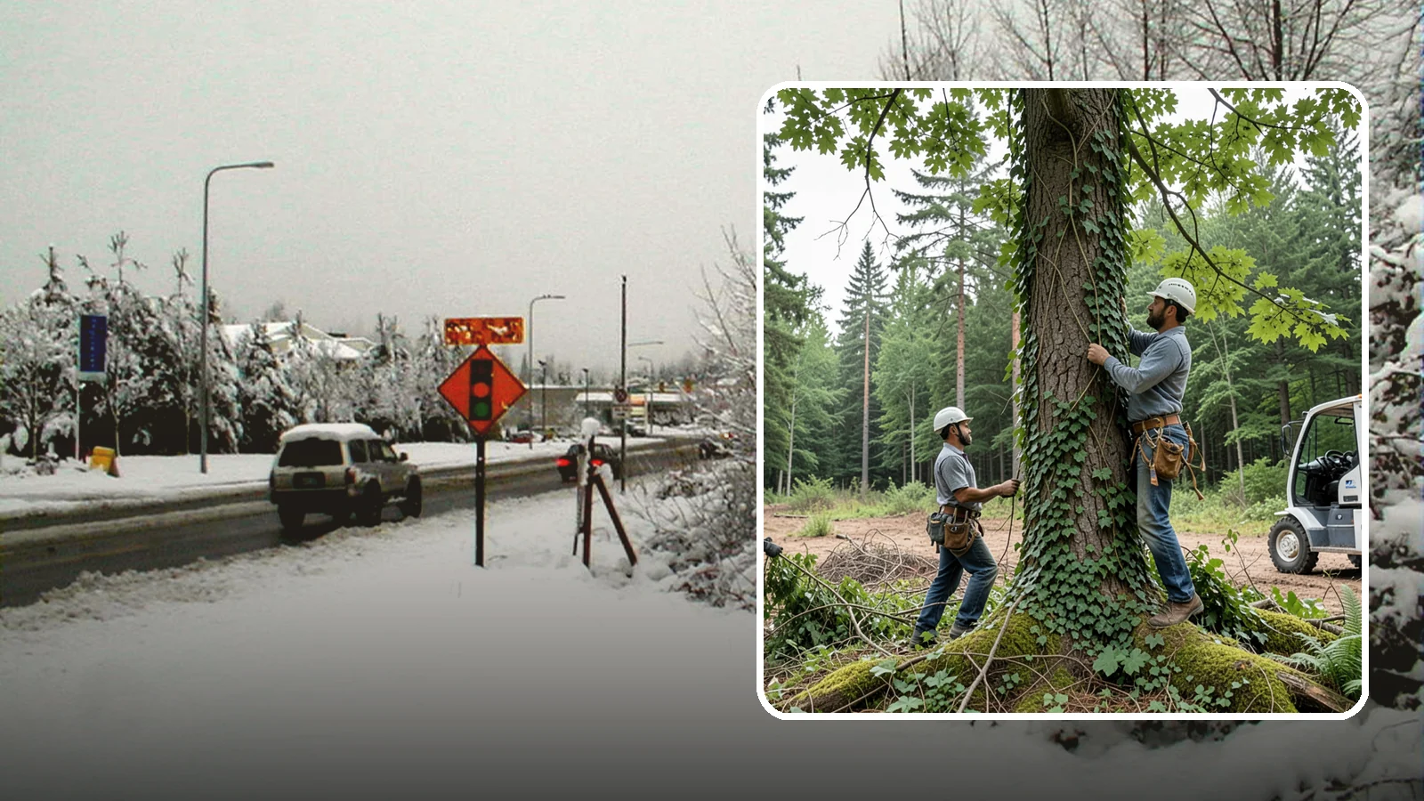Ivy removal from trees in Newcastle, King County, WA - The removal of ivy and climbing vines from trees.