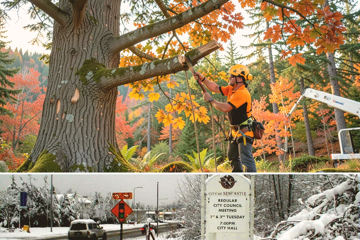 Ivy removal from trees in Newcastle, King County, WA - This work can be performed year-round in the Puget Sound climate but may require extra caution during wet seasons to prevent soil...