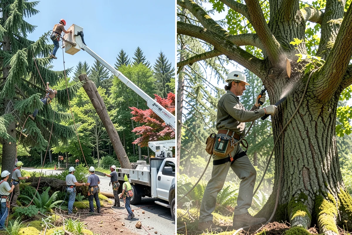 Ivy removal from trees in Normandy Park, King County, WA - Inspect the tree and its site