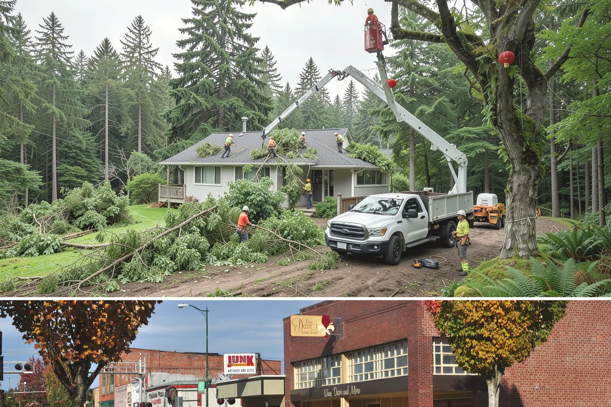 Ivy removal from trees in Puyallup, Pierce County, WA - This work can be performed year-round in the Puget Sound climate but may require extra caution during wet seasons to prevent soil...