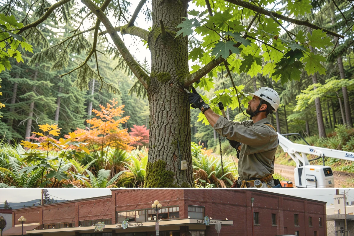 Ivy removal from trees in Sedro-Woolley, Skagit County, WA - This work can be performed year-round in the Puget Sound climate but may require extra caution during wet seasons to prevent soil...