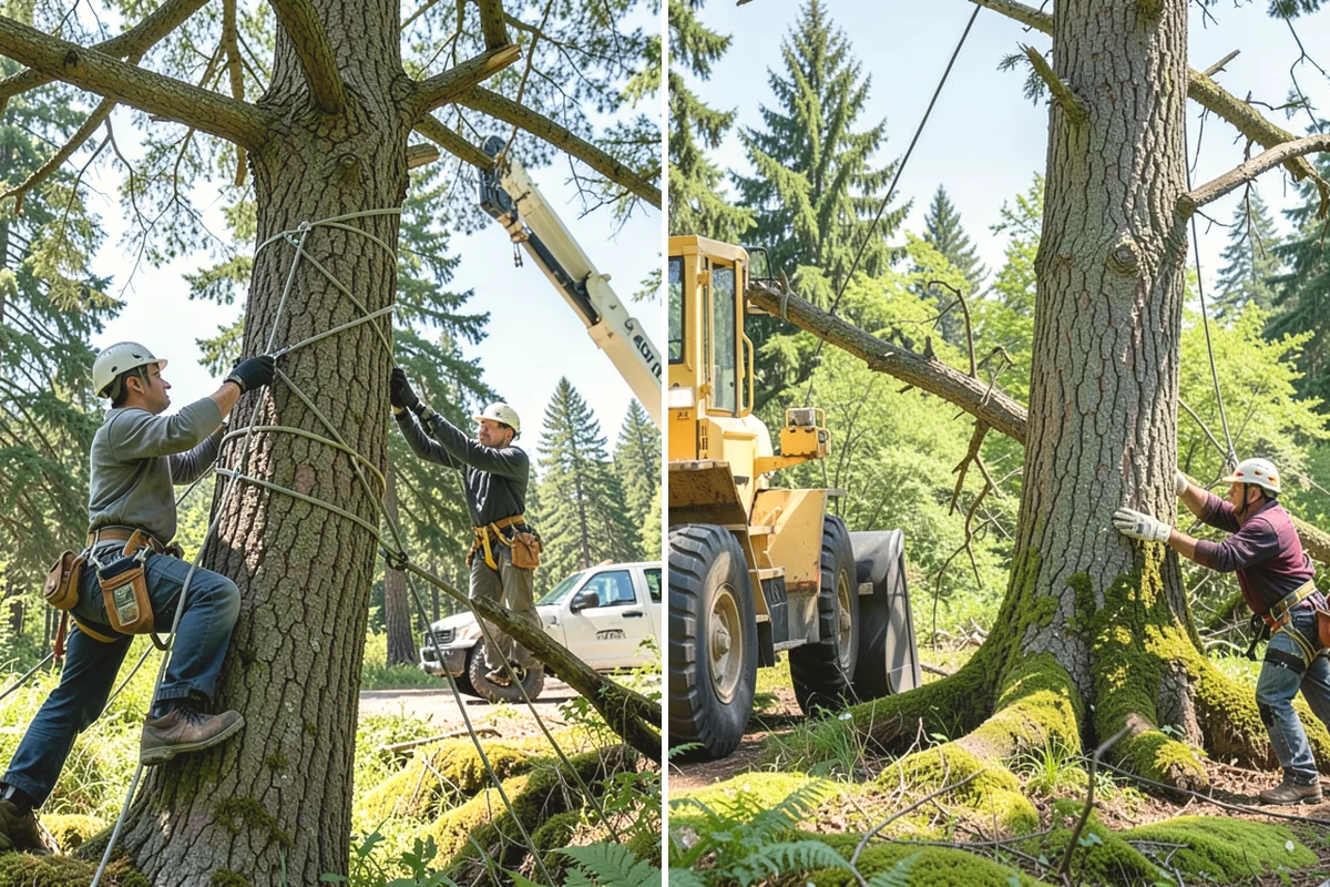 Ivy removal from trees in Steilacoom, Pierce County, WA - Inspect the tree and its site