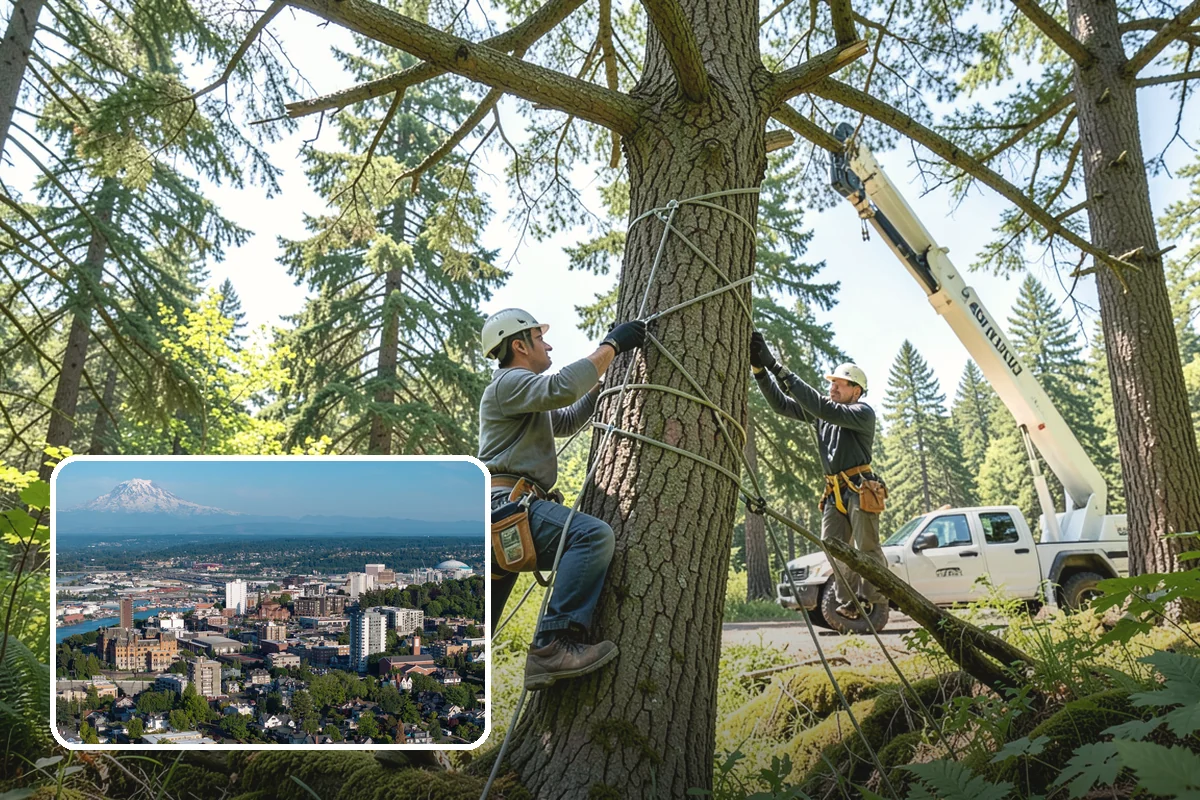 Ivy removal from trees in Tacoma, Pierce County, WA - Supports long-term tree health and stability