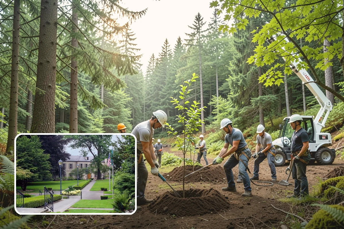 Ivy removal from trees in Woodinville, King County, WA - Supports long-term tree health and stability
