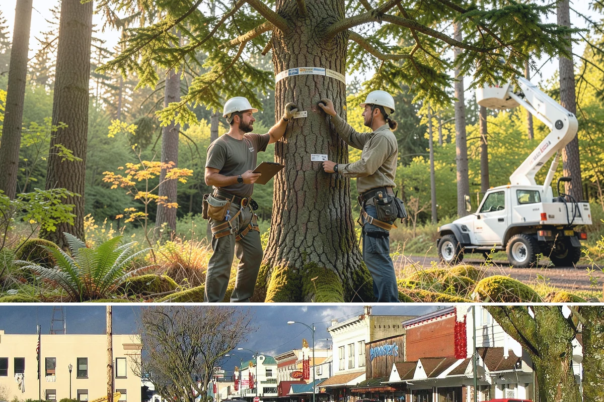 Large tree removal in Arlington, Snohomish County, WA - In the Puget Sound climate, this service is best performed when foliage has dropped in late fall or winter to improve visibility...