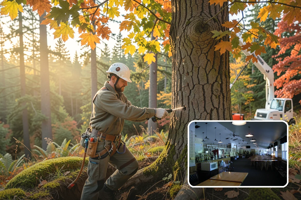 Large tree removal in Black Diamond, King County, WA - Removes safety hazards and reduces liability