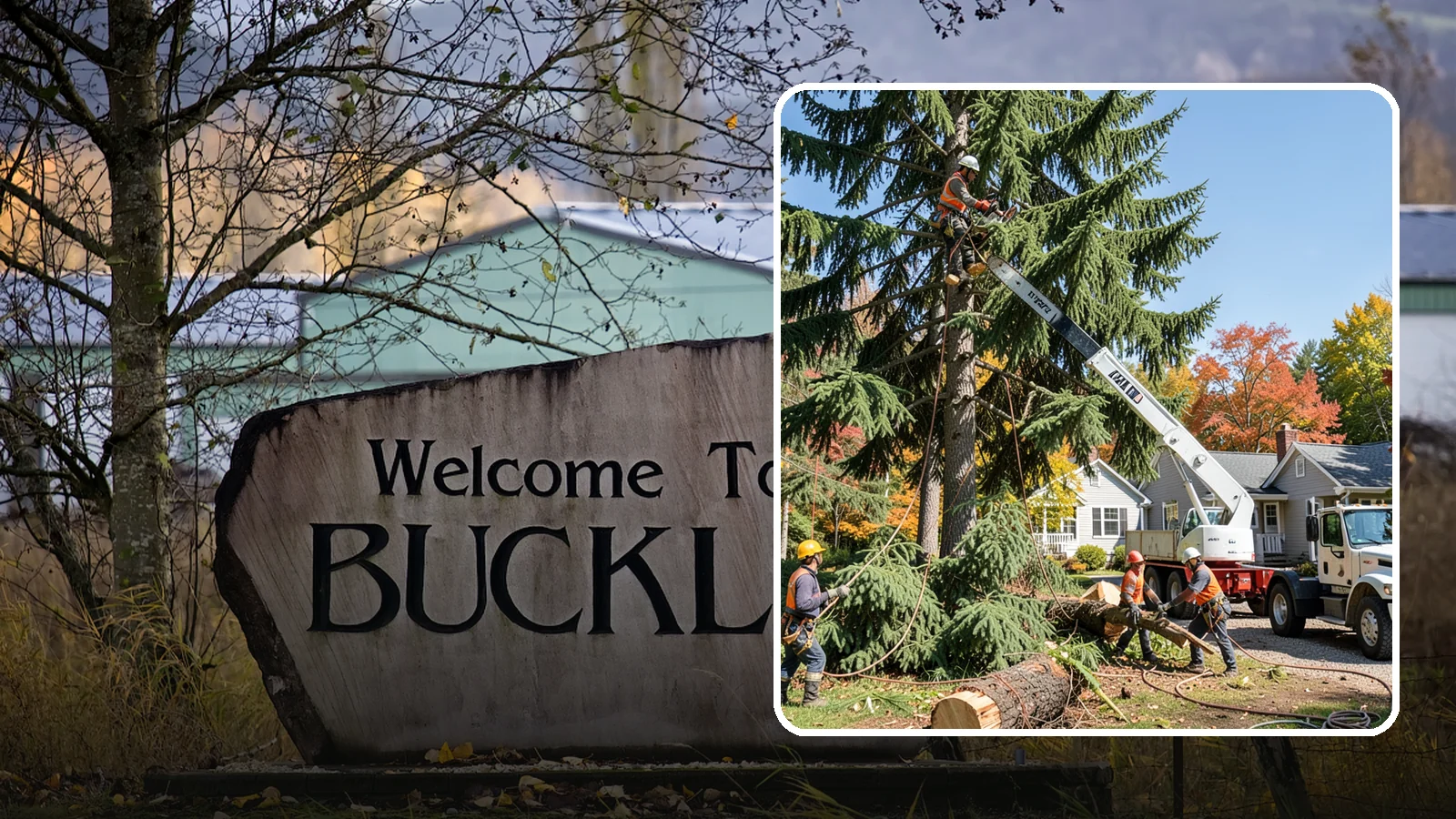 Large tree removal in Buckley, Pierce County, WA - The sectional removal of large-diameter or tall trees.