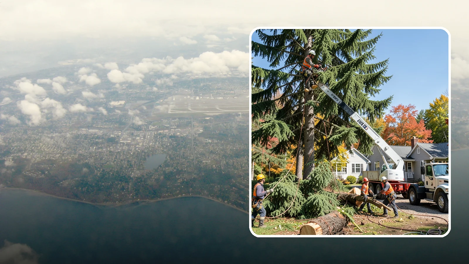 Large tree removal in Burien, King County, WA - The sectional removal of large-diameter or tall trees.