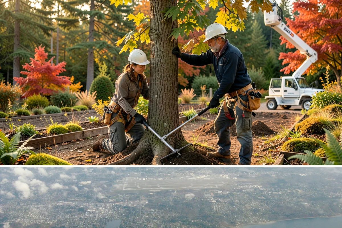 Large tree removal in Burien, King County, WA - In the Puget Sound climate, this service is best performed when foliage has dropped in late fall or winter to improve visibility...