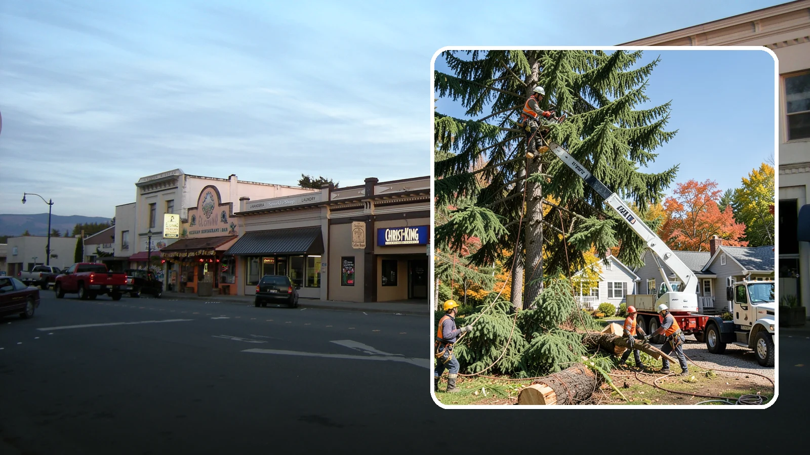 Large tree removal in Burlington, Skagit County, WA - The sectional removal of large-diameter or tall trees.