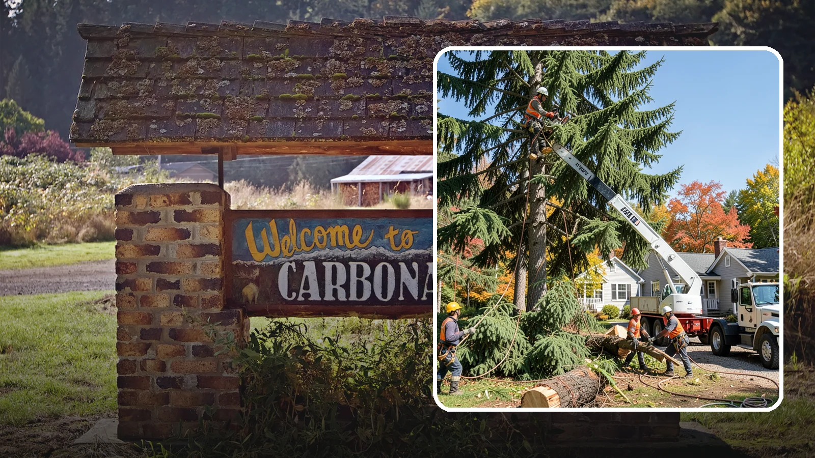 Large tree removal in Carbonado, Pierce County, WA - The sectional removal of large-diameter or tall trees.
