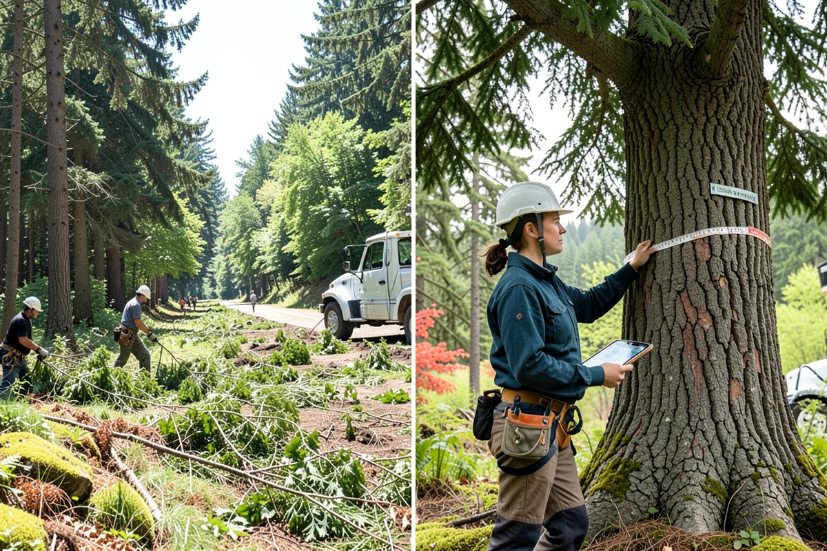 Large tree removal in Clyde Hill, King County, WA - On-site assessment and hazard evaluation
