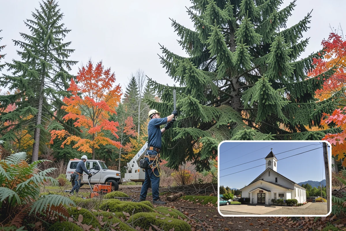 Large tree removal in Concrete, Skagit County, WA - Removes safety hazards and reduces liability