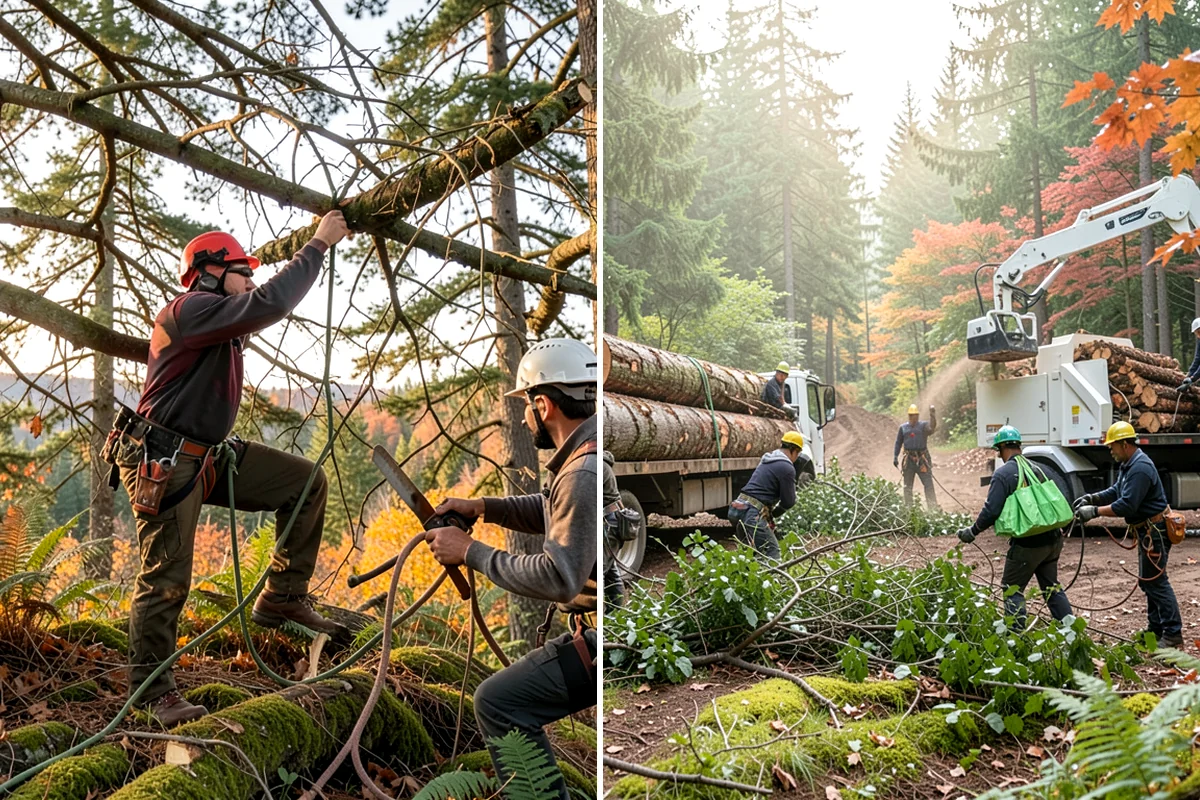 Large tree removal in Concrete, Skagit County, WA - On-site assessment and hazard evaluation
