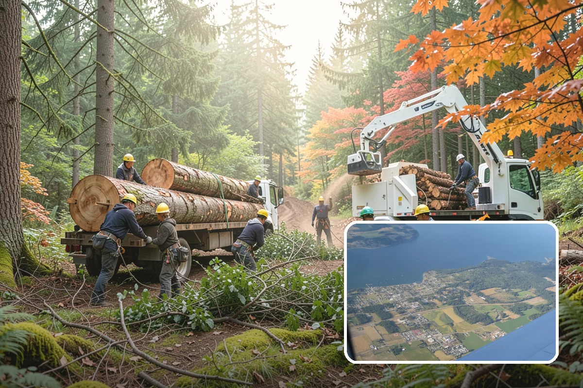 Large tree removal in Coupeville, Island County, WA - Removes safety hazards and reduces liability