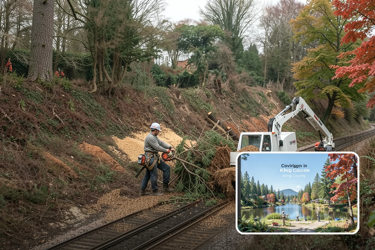 Large tree removal in Covington, King County, WA - Removes safety hazards and reduces liability
