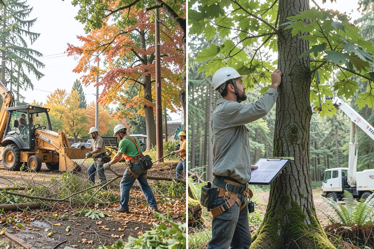 Large tree removal in Des Moines, King County, WA - On-site assessment and hazard evaluation