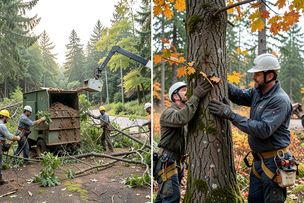 Large tree removal in DuPont, Pierce County, WA - On-site assessment and hazard evaluation