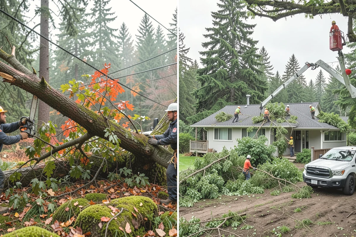 Large tree removal in Duvall, King County, WA - On-site assessment and hazard evaluation