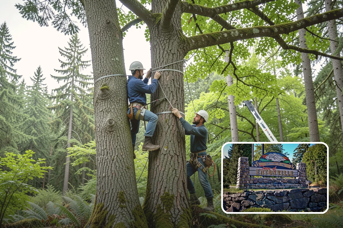 Large tree removal in Eatonville, Pierce County, WA - Removes safety hazards and reduces liability