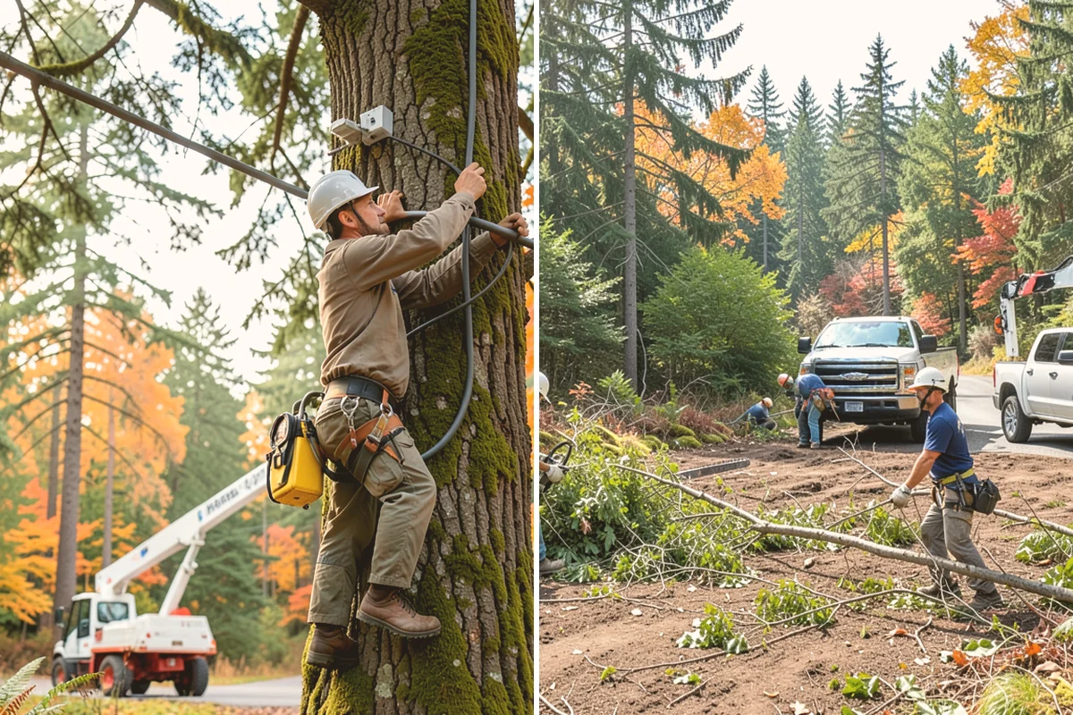 Large tree removal in Eatonville, Pierce County, WA - On-site assessment and hazard evaluation